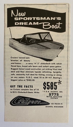 1961 cruisers 14ft - 1961, 14ft.