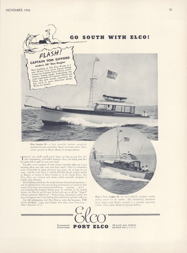 1936 port elco boat - *,