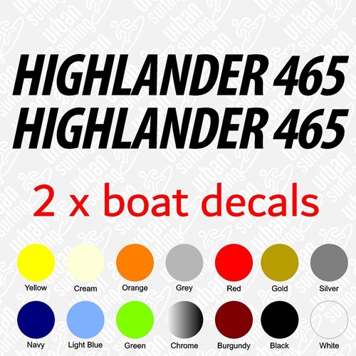 Highlander 465 boat - boat, stickers