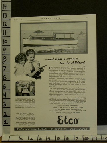 1925 elco boat nautical motor - elco,