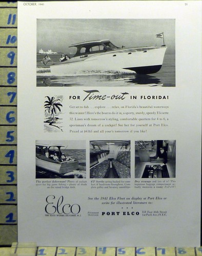 1941 elco boat sport fish - sport,
